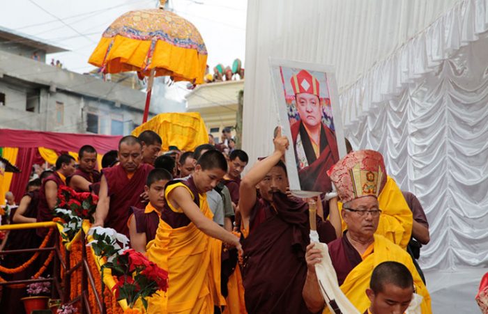The kudung of Shamar Rinpoche arrives in Kalimpong. Photo/Thule G. Jug