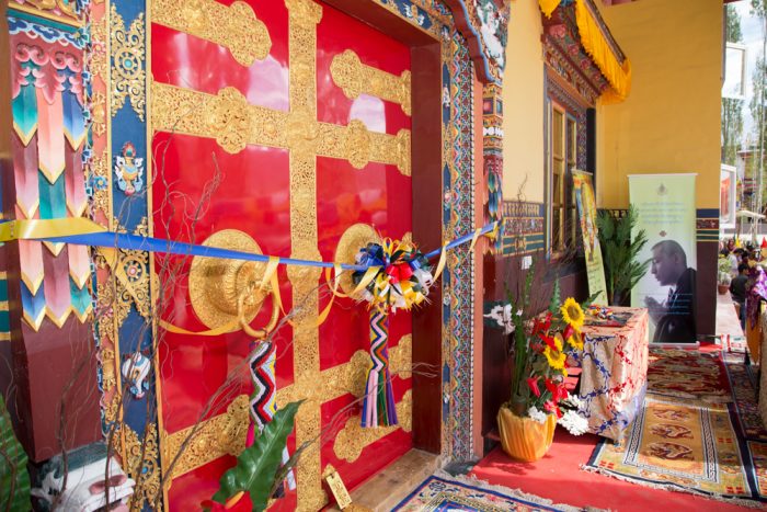 The ribbon-cutting ceremony at the inauguration of Karma Dupgyud Choeling Monastery. Photo / Magda Jungowska