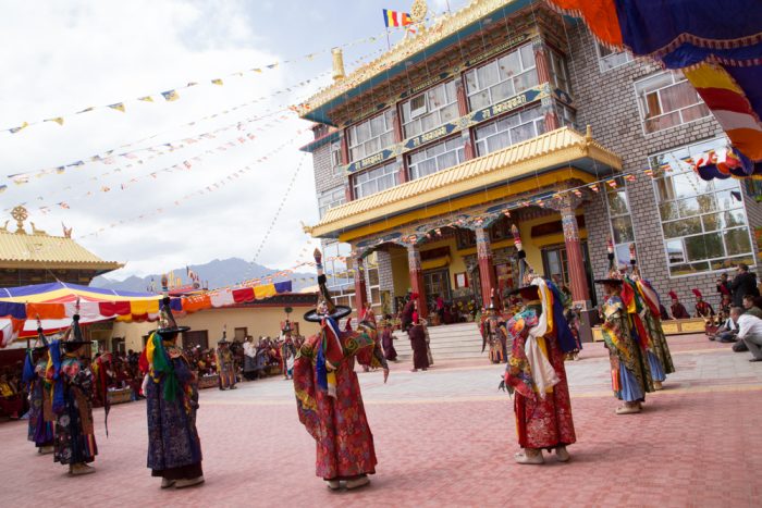 Lama Dance (Garcham Ser-kyem) performed by monks from the Rumtek monastery during the inauguration of Karma Dupgyud Choeling Monastery. The Rumtek monastery was founded by the 16th Karmapa as his main seat when he left Tibet. Photo / Magda Jungowska