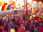 Empowerment of Amithayus (the Buddha of Long Life) by Thaye Dorje, His Holiness the 17th Gyalwa Karmapa. Photo / Magda Jungowska