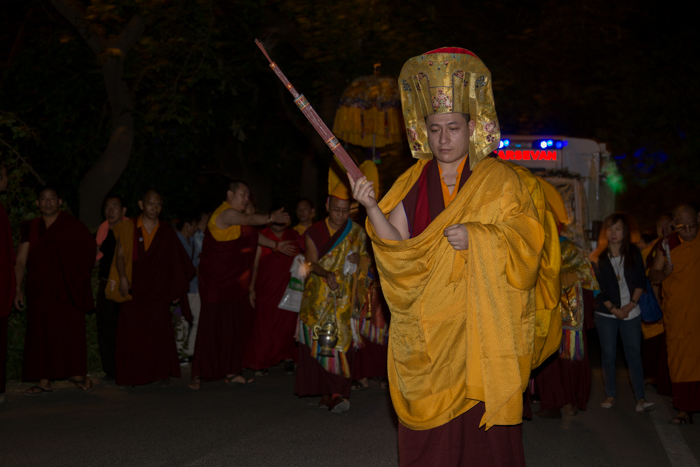 Shamar Rinpoche's kudung arrives in Delhi. Photo/Magda Jungowska