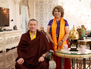 Karmapa and Mrs. Ibu Dewi Kam