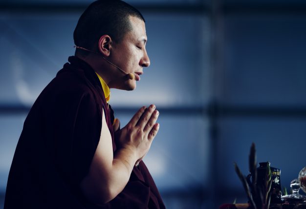 Thaye Dorje, His Holiness the 17th Gyalwa Karmapa, in prayer