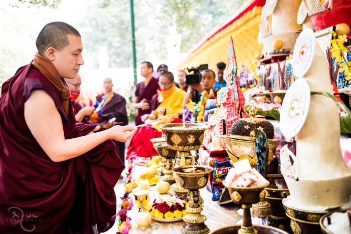 Thaye Dorje, His Holiness the 17th Gyalwa Karmapa, at Bodh Gaya. Photo / Tokpa Korlo