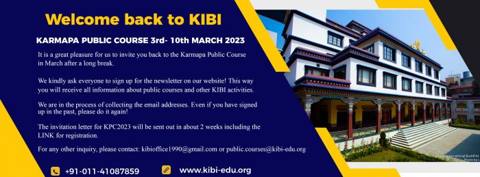 Announcement for the Karmapa Public Course 2023