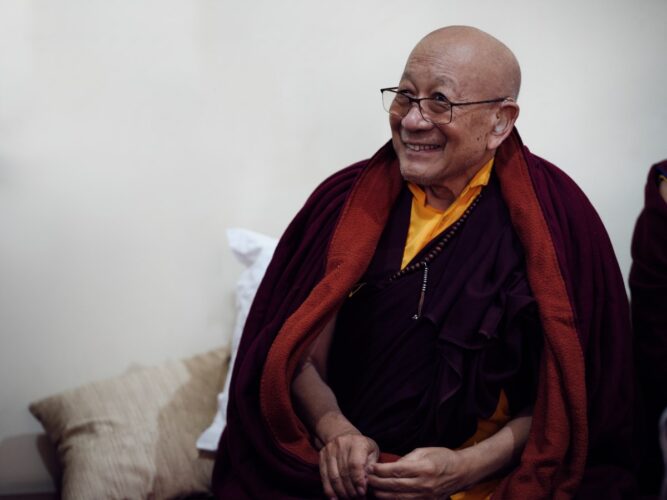 Thaye Dorje, His Holiness the 17th Gyalwa Karmapa, visits Ngor Monastery in Dehradun