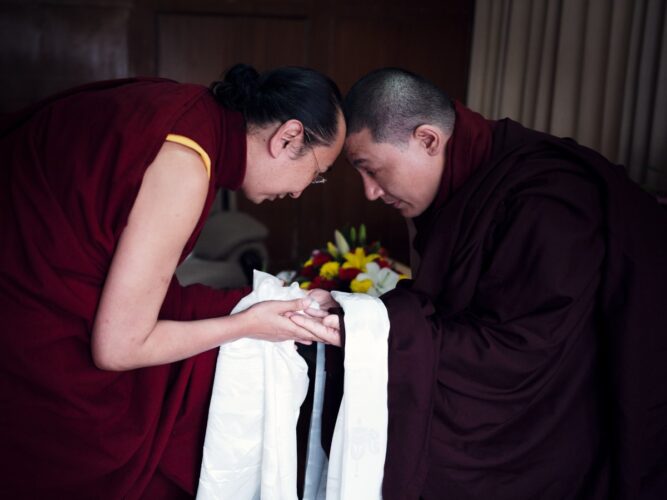 Thaye Dorje, His Holiness the 17th Gyalwa Karmapa, visits Ngor Monastery in Dehradun