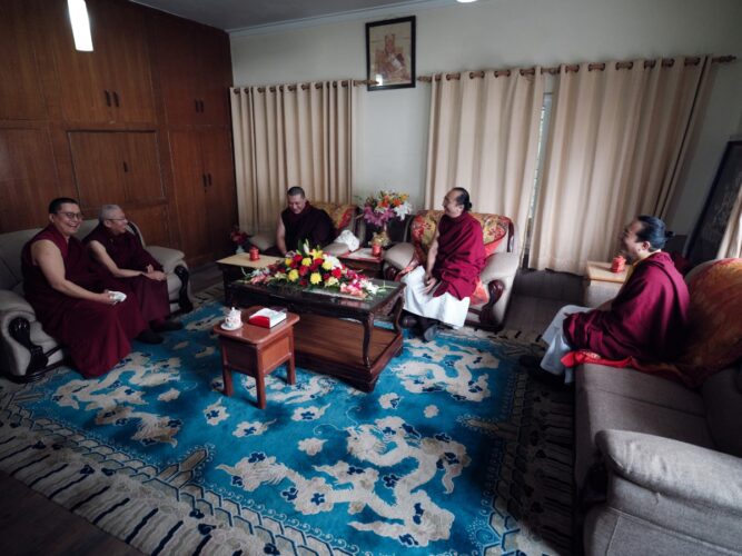 Thaye Dorje, His Holiness the 17th Gyalwa Karmapa, visits Ngor Monastery in Dehradun