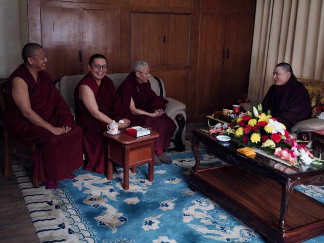 Thaye Dorje, His Holiness the 17th Gyalwa Karmapa, visits Ngor Monastery in Dehradun