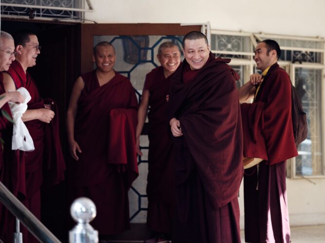 Thaye Dorje, His Holiness the 17th Gyalwa Karmapa, visits Ngor Monastery in Dehradun