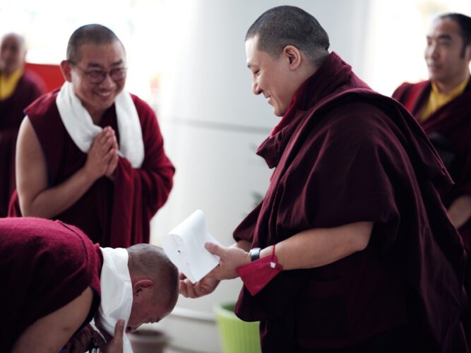 Thaye Dorje, His Holiness the 17th Gyalwa Karmapa, visits Ngor Monastery in Dehradun