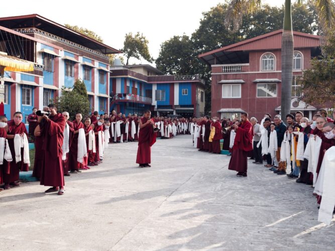 Thaye Dorje, His Holiness the 17th Gyalwa Karmapa, visits Ngor Monastery in Dehradun