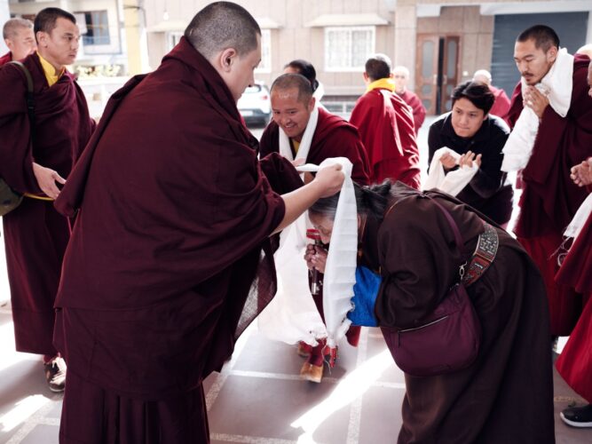 Thaye Dorje, His Holiness the 17th Gyalwa Karmapa, visits Ngor Monastery in Dehradun