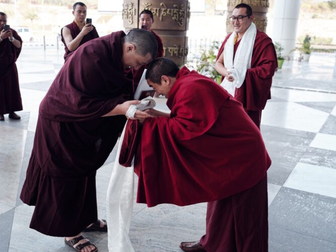 Thaye Dorje, His Holiness the 17th Gyalwa Karmapa, visits Ngor Monastery in Dehradun