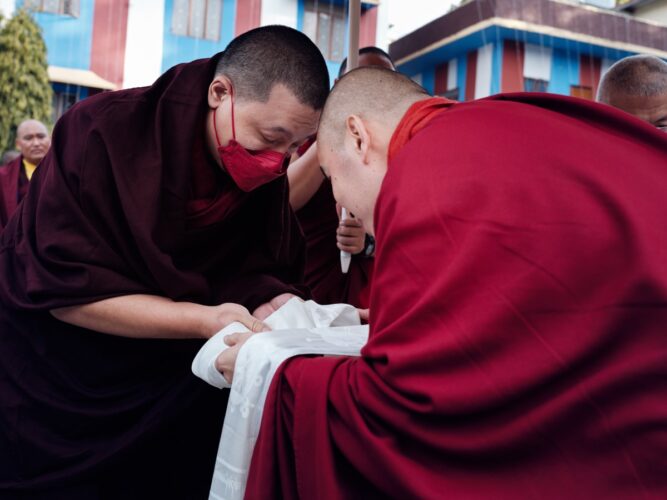 Thaye Dorje, His Holiness the 17th Gyalwa Karmapa, visits Ngor Monastery in Dehradun