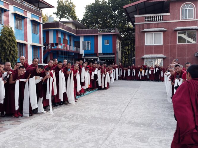 Thaye Dorje, His Holiness the 17th Gyalwa Karmapa, visits Ngor Monastery in Dehradun