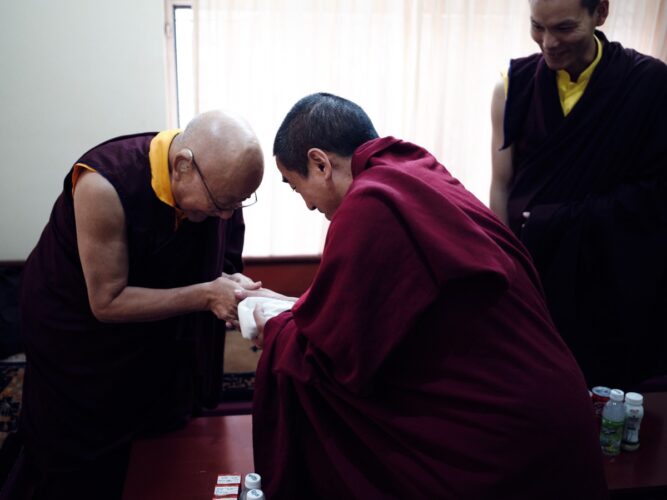 Thaye Dorje, His Holiness the 17th Gyalwa Karmapa, visits Ngor Monastery in Dehradun