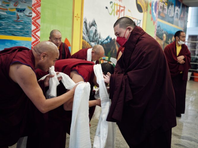 Thaye Dorje, His Holiness the 17th Gyalwa Karmapa, visits Ngor Monastery in Dehradun