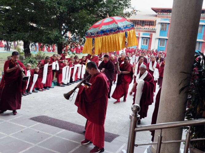 Thaye Dorje, His Holiness the 17th Gyalwa Karmapa, visits Ngor Monastery in Dehradun