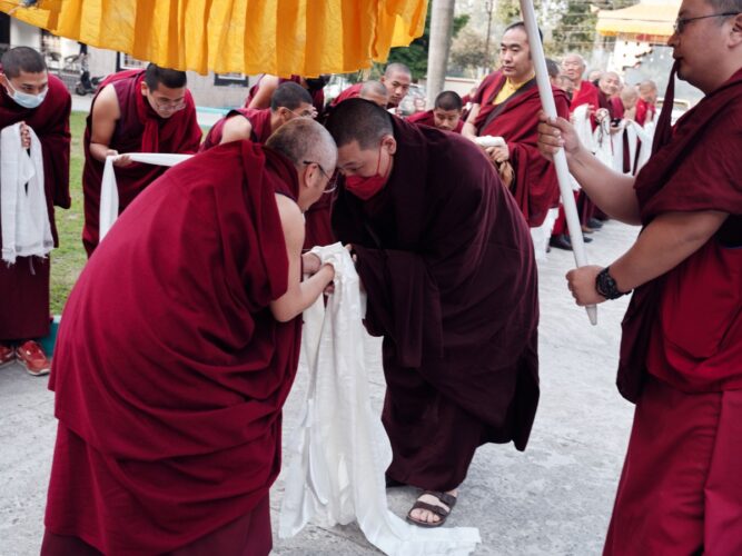 Thaye Dorje, His Holiness the 17th Gyalwa Karmapa, visits Ngor Monastery in Dehradun