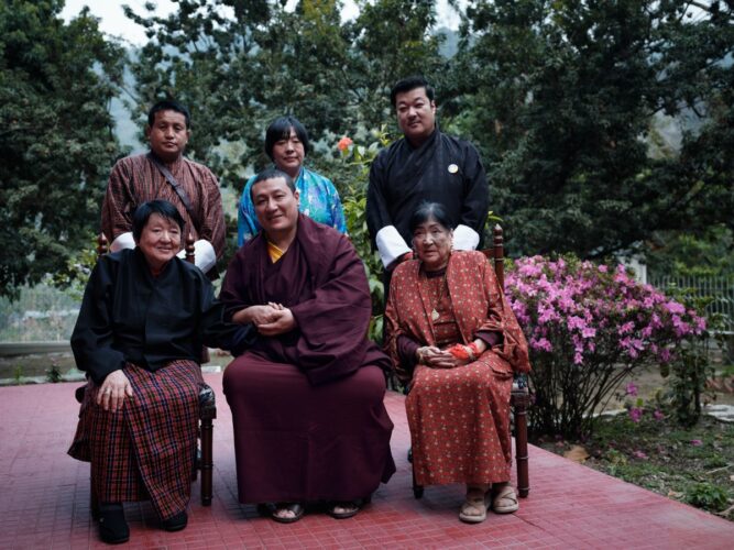 Karmapa bestows long life empowerment on HRH Ashi Chokyi Wangmo Wangchuck and family