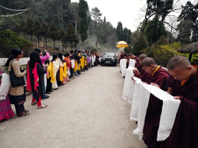 Thaye Dorje, His Holiness the 17th Gyalwa Karmapa, visits various projects and educational institutes. Photo / Tokpa Korlo