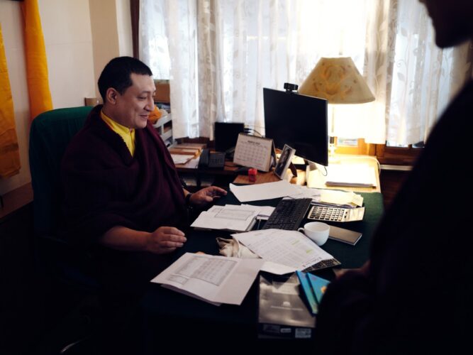 Thaye Dorje, His Holiness the 17th Gyalwa Karmapa, visits various projects and educational institutes. Photo / Tokpa Korlo