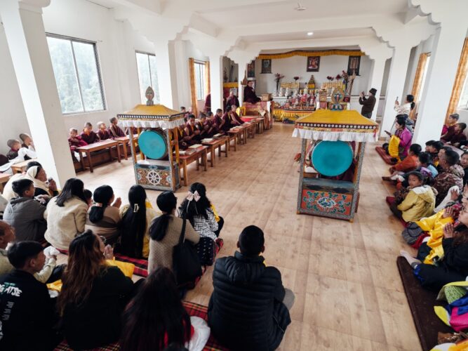 Thaye Dorje, His Holiness the 17th Gyalwa Karmapa, visits various projects and educational institutes. Photo / Tokpa Korlo