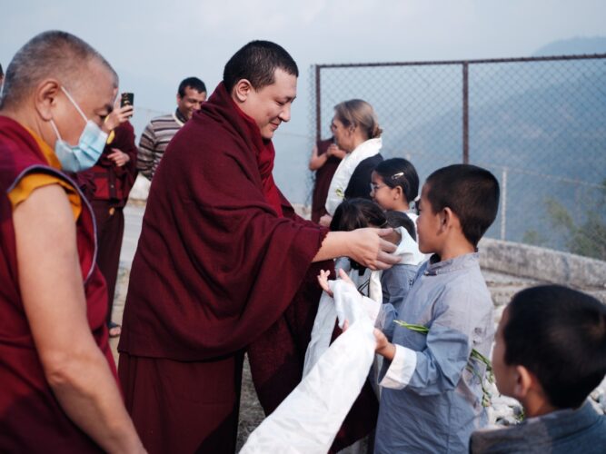 Thaye Dorje, His Holiness the 17th Gyalwa Karmapa, visits various projects and educational institutes. Photo / Tokpa Korlo