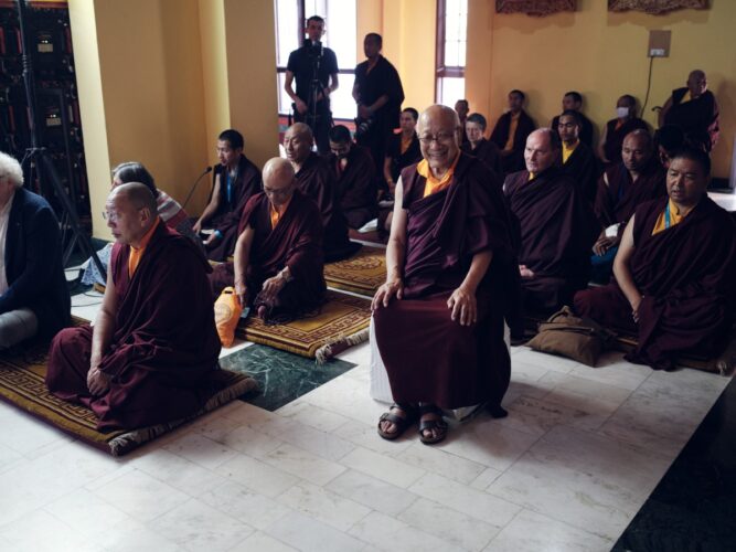 Thaye Dorje, His Holiness the 17th Gyalwa Karmapa, presided over the Karmapa Public Course 2023 at the Karmapa International Buddhist Institute (KIBI) from 3-10 March 2023. Photo / Tokpa Korlo