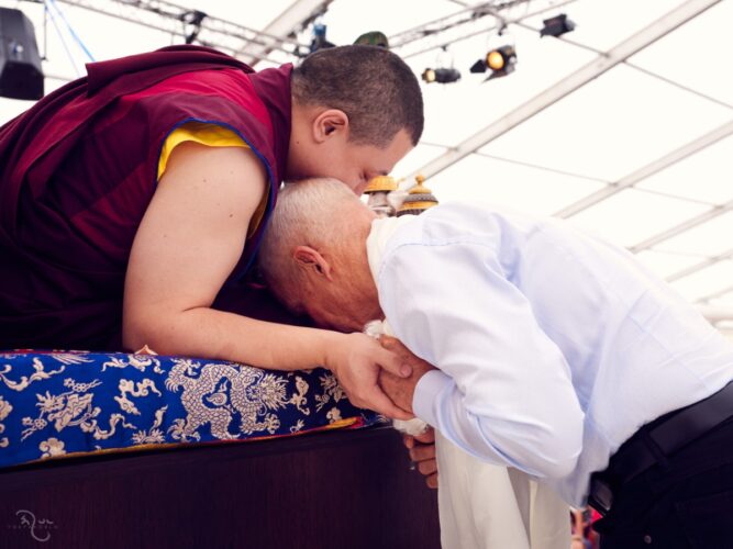 Thaye Dorje, His Holiness the 17th Gyalwa Karmapa, with Lama Ole Nydahl