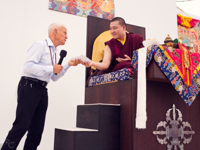 Thaye Dorje, His Holiness the 17th Gyalwa Karmapa, with Lama Ole Nydahl