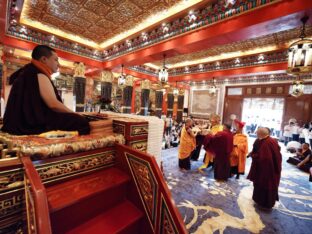 Thaye Dorje, His Holiness the 17th Gyalwa Karmapa, meets with devotees and grants teachings and an empowerment at Karma Kagyu Monastery in Tainan, Taiwan. Photo / Tokpa Korlo