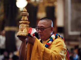 Thaye Dorje, His Holiness the 17th Gyalwa Karmapa, meets with devotees and grants teachings and an empowerment at Karma Kagyu Monastery in Tainan, Taiwan. Photo / Tokpa Korlo