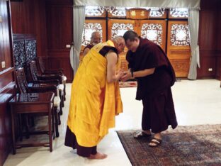 Thaye Dorje, His Holiness the 17th Gyalwa Karmapa, meets with devotees and grants teachings and an empowerment at Karma Kagyu Monastery in Tainan, Taiwan. Photo / Tokpa Korlo