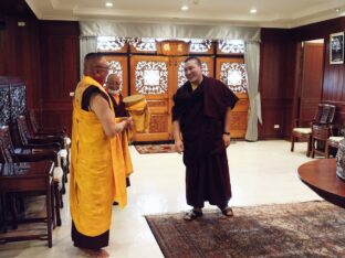 Thaye Dorje, His Holiness the 17th Gyalwa Karmapa, meets with devotees and grants teachings and an empowerment at Karma Kagyu Monastery in Tainan, Taiwan. Photo / Tokpa Korlo