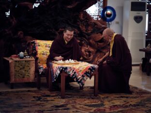 Thaye Dorje, His Holiness the 17th Gyalwa Karmapa, meets with devotees and grants teachings and an empowerment at Karma Kagyu Monastery in Tainan, Taiwan. Photo / Tokpa Korlo