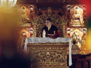 Thaye Dorje, His Holiness the 17th Gyalwa Karmapa, meets with devotees and grants teachings and an empowerment at Karma Kagyu Monastery in Tainan, Taiwan. Photo / Tokpa Korlo