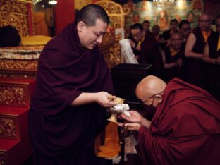 Thaye Dorje, His Holiness the 17th Gyalwa Karmapa, meets with devotees and grants teachings and an empowerment at Karma Kagyu Monastery in Tainan, Taiwan. Photo / Tokpa Korlo