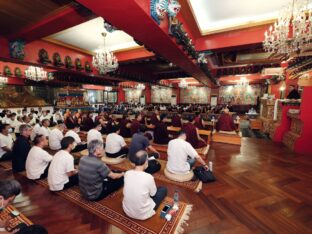 Thaye Dorje, His Holiness the 17th Gyalwa Karmapa, meets with devotees and grants teachings and an empowerment at Karma Kagyu Monastery in Tainan, Taiwan. Photo / Tokpa Korlo