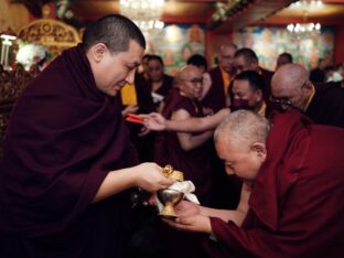 Thaye Dorje, His Holiness the 17th Gyalwa Karmapa, meets with devotees and grants teachings and an empowerment at Karma Kagyu Monastery in Tainan, Taiwan. Photo / Tokpa Korlo