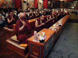 Thaye Dorje, His Holiness the 17th Gyalwa Karmapa, meets with devotees and grants teachings and an empowerment at Karma Kagyu Monastery in Tainan, Taiwan. Photo / Tokpa Korlo