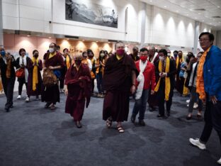 Thaye Dorje, His Holiness the 17th Gyalwa Karmapa, meets with devotees and grants empowerments in Taipei, Taiwan. Photo / Tokpa Korlo