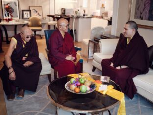 Thaye Dorje, His Holiness the 17th Gyalwa Karmapa, meets with devotees and grants empowerments in Taipei, Taiwan. Photo / Tokpa Korlo