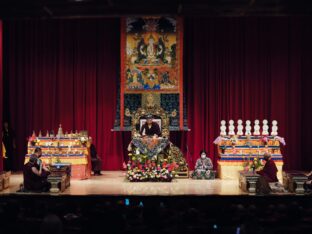 Thaye Dorje, His Holiness the 17th Gyalwa Karmapa, meets with devotees and grants empowerments in Taipei, Taiwan. Photo / Tokpa Korlo