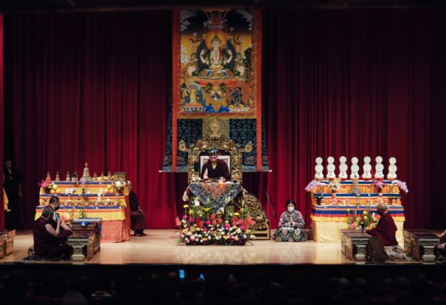 Thaye Dorje, His Holiness the 17th Gyalwa Karmapa, meets with devotees and grants empowerments in Taipei, Taiwan. Photo / Tokpa Korlo