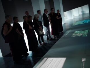 Thaye Dorje, His Holiness the 17th Gyalwa Karmapa, visits the Buchenwald memorial. Photo / Tokpa Korlo