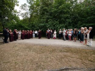 Thaye Dorje, His Holiness the 17th Gyalwa Karmapa, visits the Buchenwald memorial. Photo / Tokpa Korlo