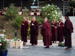 Thaye Dorje, His Holiness the 17th Gyalwa Karmapa, visits Dhagpo Kagyu Ling in France, 2023. Photo: Tokpa Korlo.