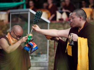 Thaye Dorje, His Holiness the 17th Gyalwa Karmapa, visits Dhagpo Kagyu Ling in France, 2023. Photo: Tokpa Korlo.